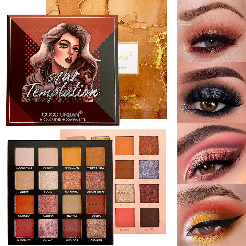 16-COLOR PEARL MATTE MULTICOLOR EYESHADOW blingmyfriend 