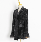 BLACK SUIT SEQUINS styleofcb 
