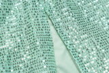 SEQUIN TWO PIECES SUIT IN GREEN Sets styleofcb 