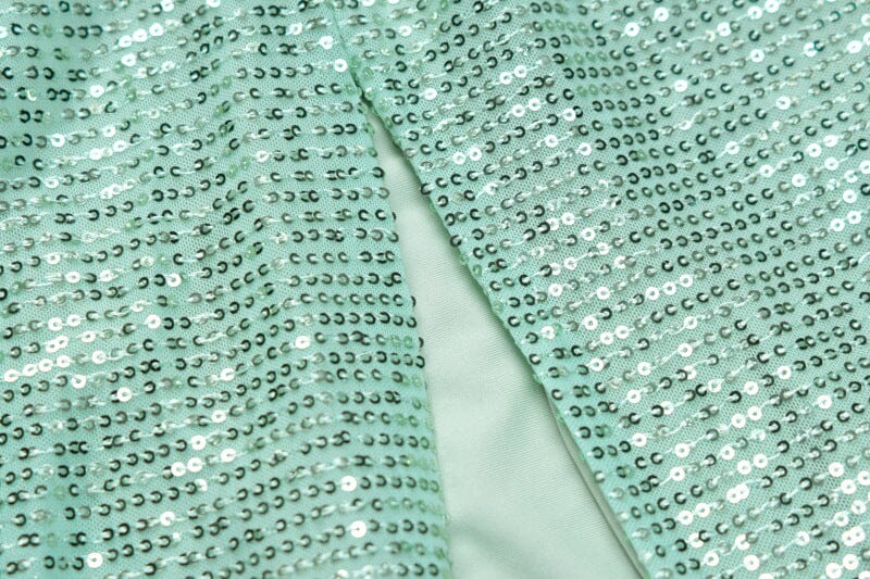 SEQUIN TWO PIECES SUIT IN GREEN Sets styleofcb 