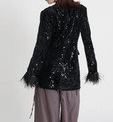 BLACK SUIT SEQUINS styleofcb 