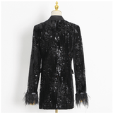BLACK SUIT SEQUINS styleofcb 