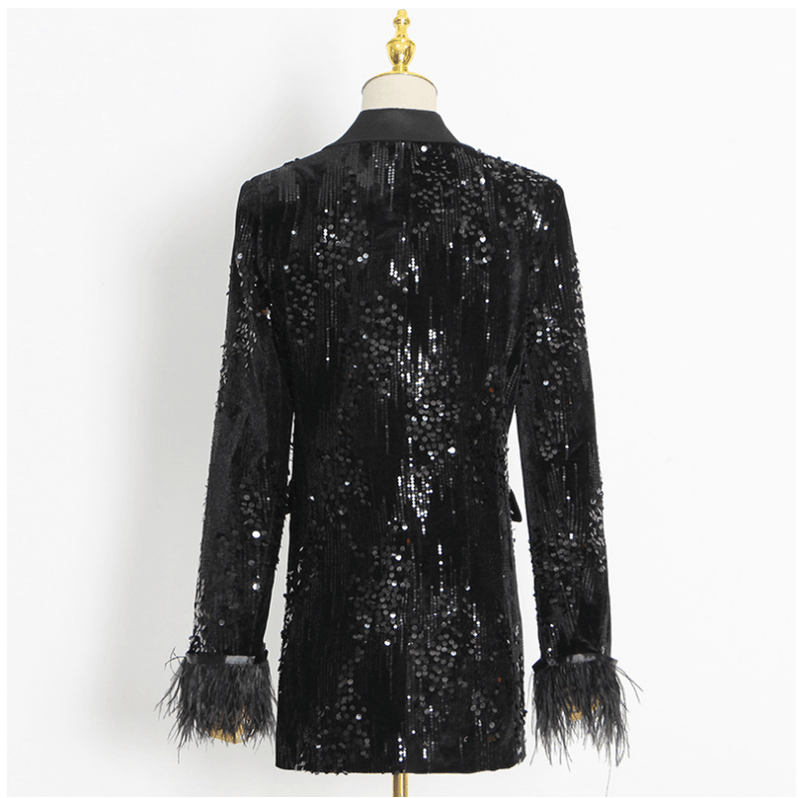 BLACK SUIT SEQUINS styleofcb 