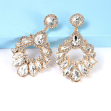 WHITE CRYSTAL CHANDELIER DROP EARRINGS JEWELLERY styleofcb 