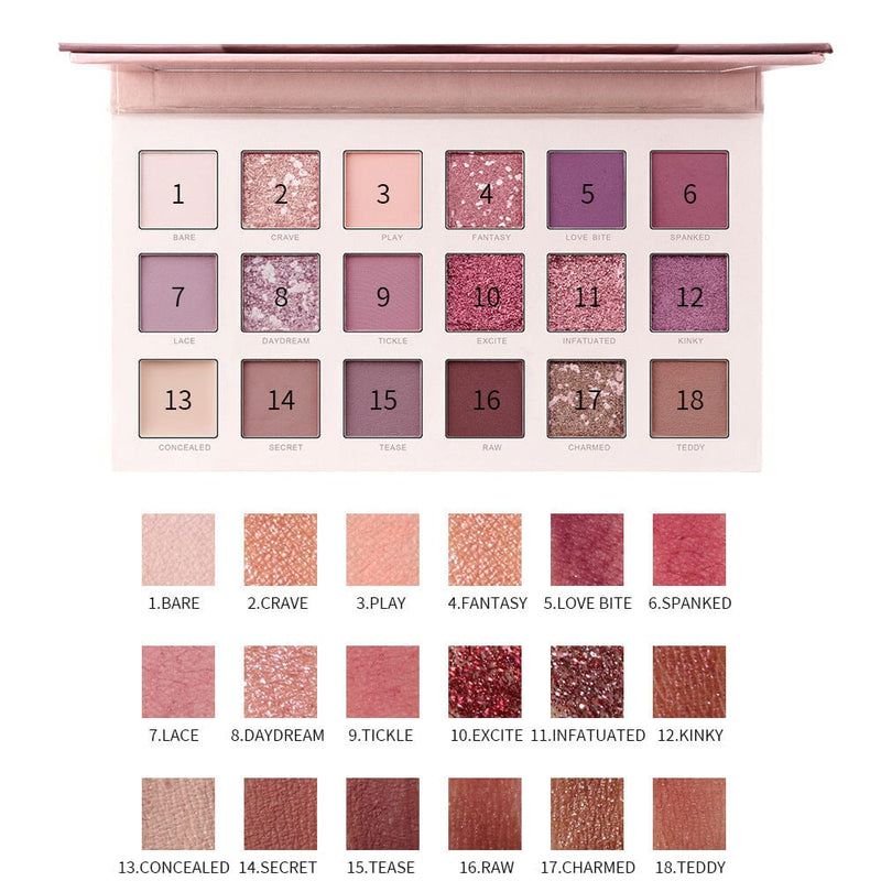 MATTE EASY COLOR PEARL 24 COLOR PINK EYESHADOW blingmyfriend 