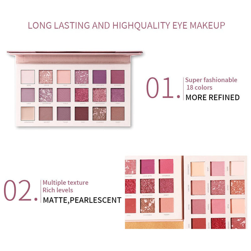 MATTE EASY COLOR PEARL 24 COLOR PINK EYESHADOW blingmyfriend 