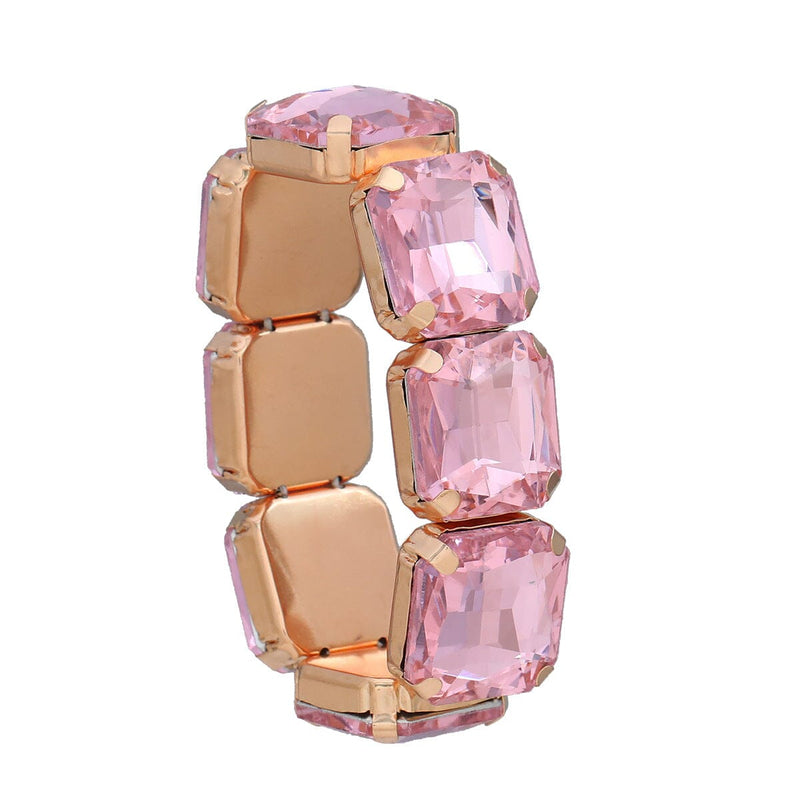 SQUARE RHINESTONE BRACELET Bracelet sis label PINK 