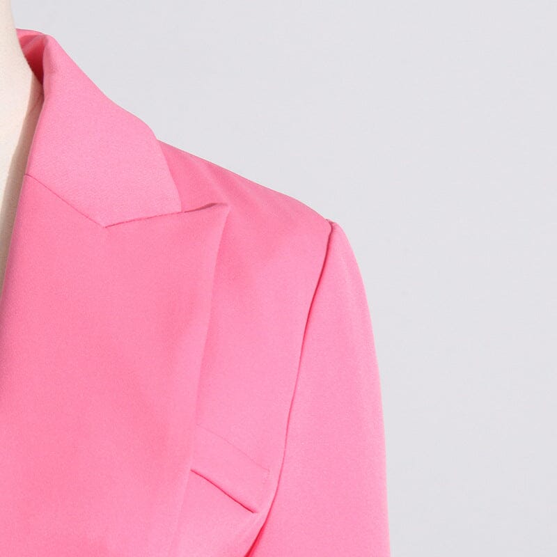 CUTOUT BLAZER SUIT IN PINK styleofcb 