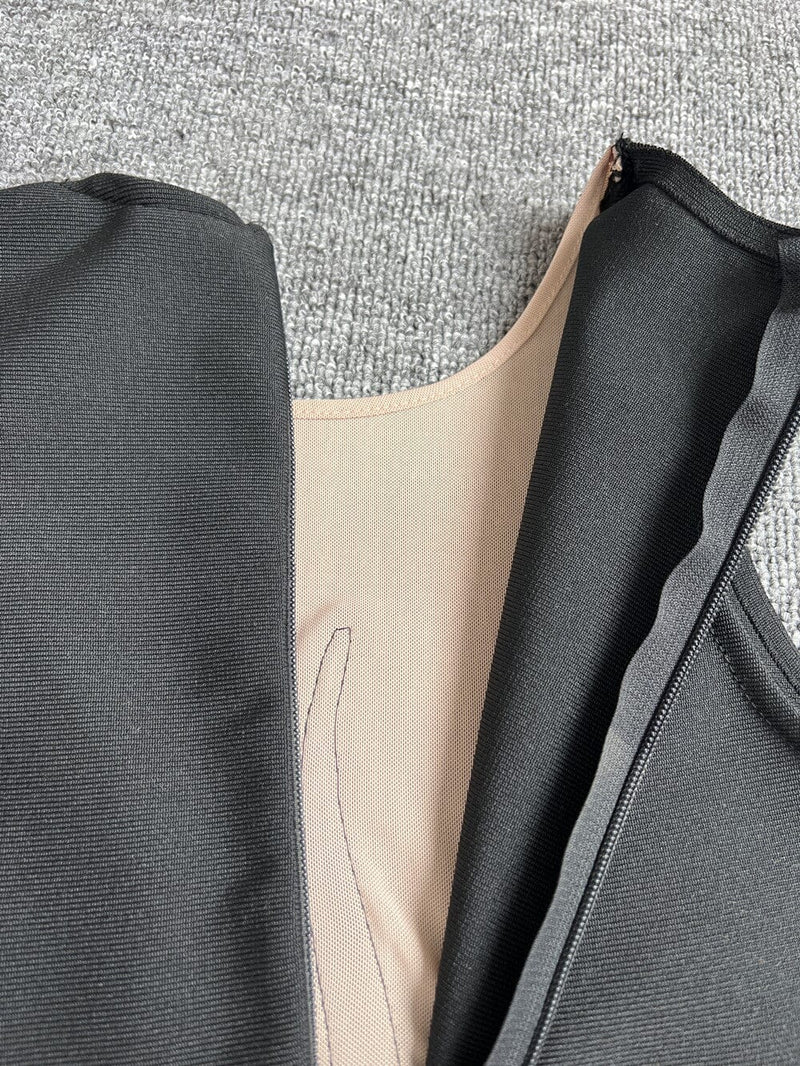 BANDAGE CUT-OUT DESIGN BRIGHT DIAMOND CAMISOLE TOP IN BLACK styleofcb 