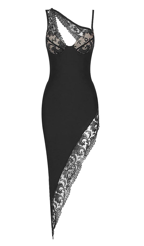 ONE SHOULDER BANDAGE DRESS IN BLACK Dresses styleofcb 