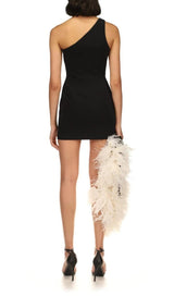ONE SHOULDER MINI DRESS IN BLACK Dresses styleofcb 