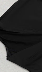 ONE SHOULDER SATIN MAXI DRESS IN BLACK DRESS STYLE OF CB 