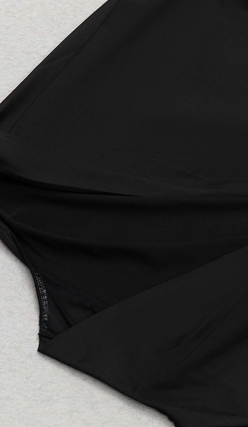 ONE SHOULDER SATIN MAXI DRESS IN BLACK DRESS STYLE OF CB 