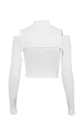 Off-the-shoulder solid color T-shirt styleofcb 
