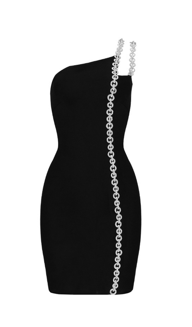 One-shoulder long chain dress styleofcb 