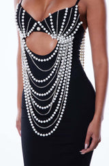 PEARL EMBELLISHED MIDI DRESS DRESS STYLE OF CB 