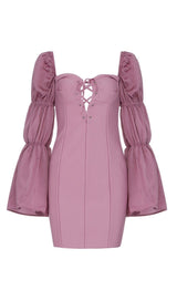 PINK PUFF SLEEVE MINI DRESS Dresses styleofcb 