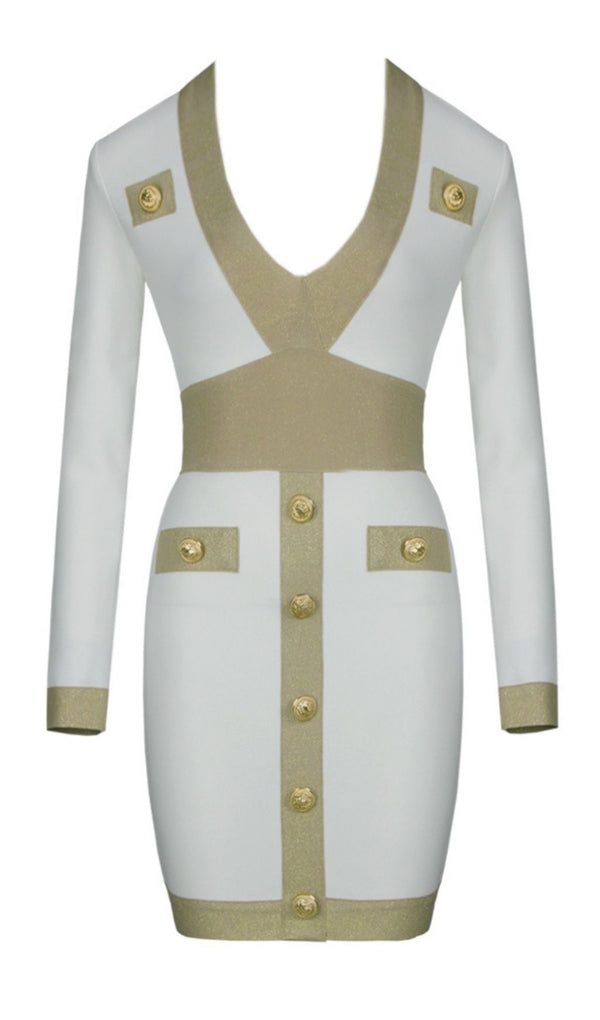 PLUNGE BANDAGE MINI DRESS IN WHITE Dresses styleofcb 