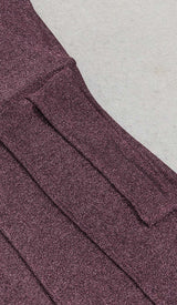 PLUS GLITTER MIDI DRESS IN BROWN DRESS STYLE OF CB 