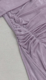 PLUS OFF SHOULDER MIDI DRESS IN PURPLE DRESS STYLE OF CB 