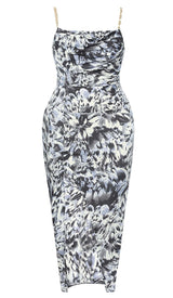 PLUS SIZE ALLOVER PRINT CAMI MIDI DRESS DRESS sis label 
