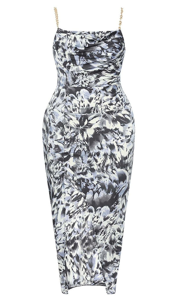 PLUS SIZE ALLOVER PRINT CAMI MIDI DRESS DRESS sis label 