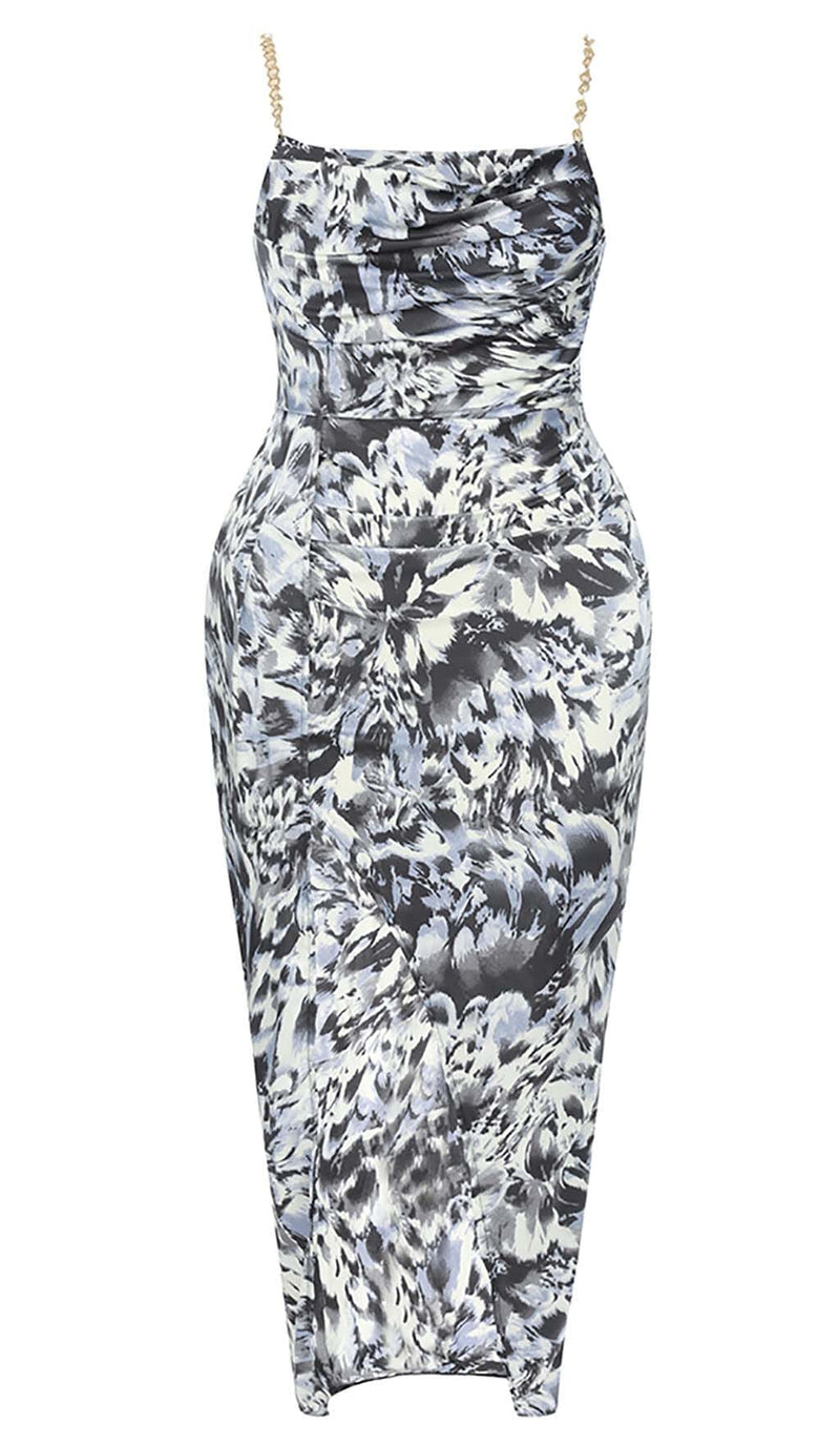 PLUS SIZE ALLOVER PRINT CAMI MIDI DRESS DRESS sis label 