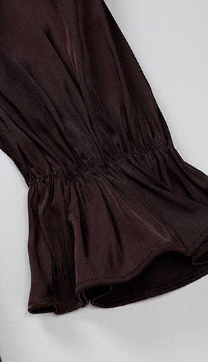 Puff leather sleeve dress styleofcb 