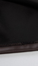 Puff leather sleeve dress styleofcb 