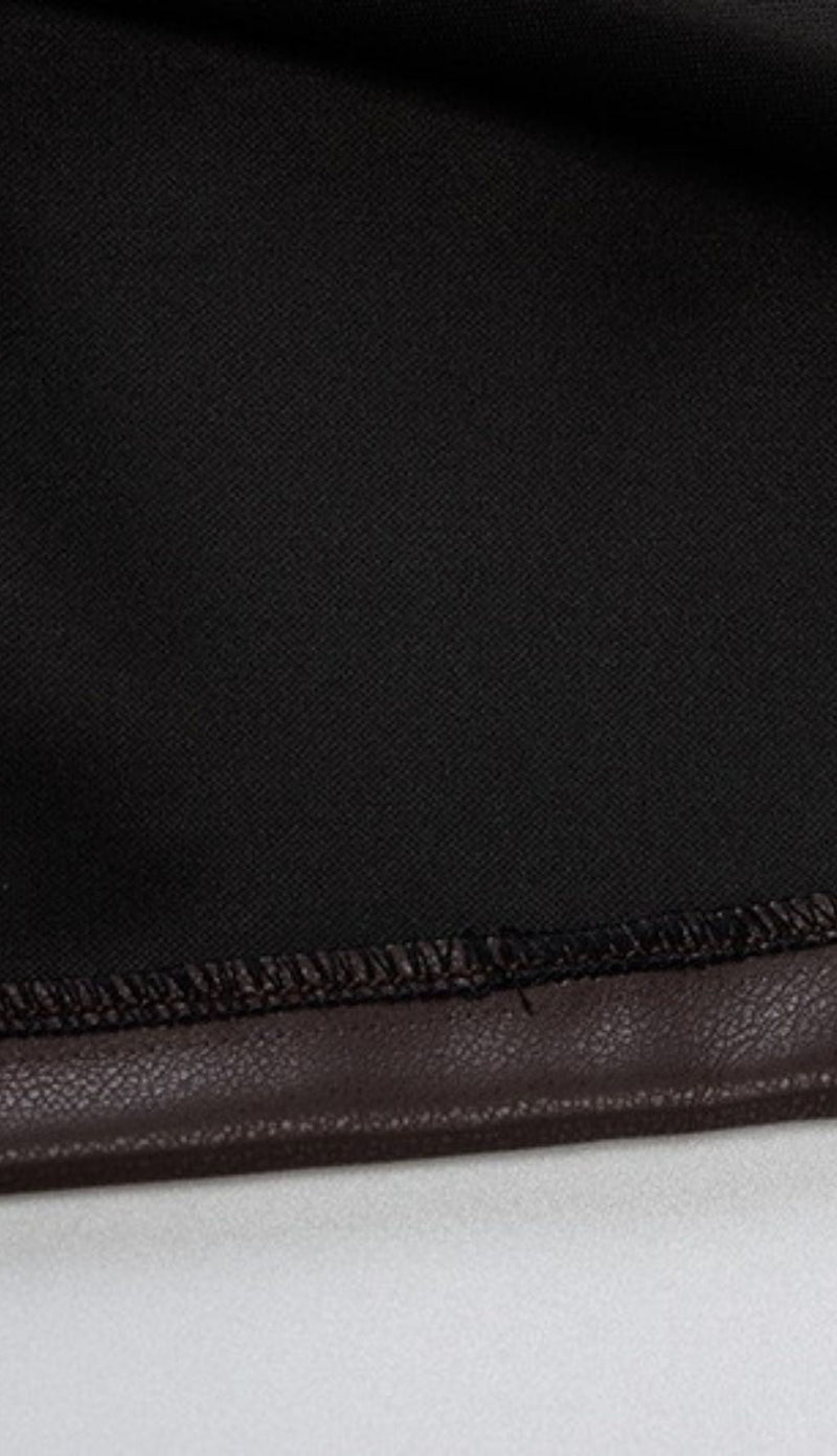 Puff leather sleeve dress styleofcb 