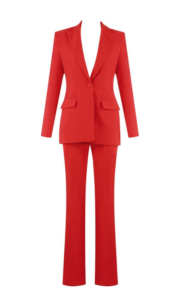 RED BLAZER SUIT styleofcb S 