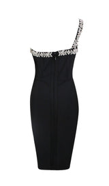 RED CRYSTAL STRAPS CROSET DRESS styleofcb 
