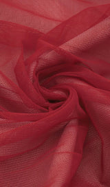 RED RUCHED BANDAGE MIDI DRESS Dresses styleofcb 