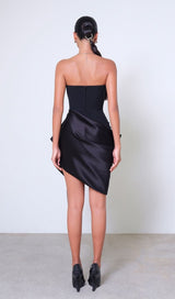 RUCHED MINI DRESS IN BLACK MINI DRESS styleofcb 