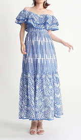 RUFFLE COLD SHOULDER MIDI DRESS IN YELLOW DRESS STYLE OF CB 