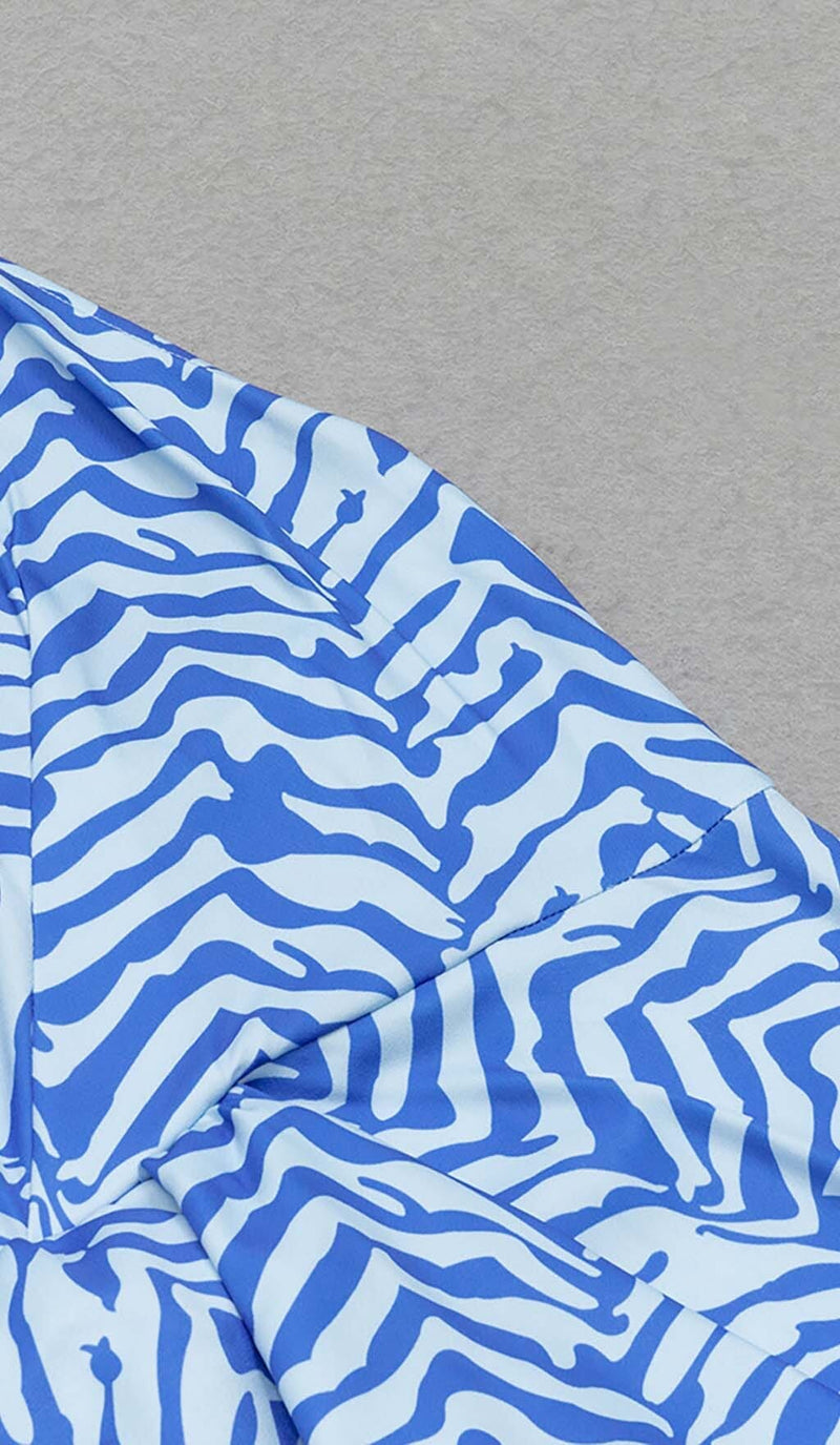 RUFFLE STRIPES MIDI DRESS IN BLUE DRESS styleofcb 