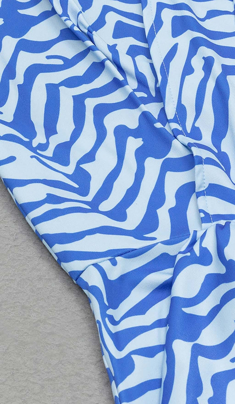 RUFFLE STRIPES MIDI DRESS IN BLUE DRESS styleofcb 