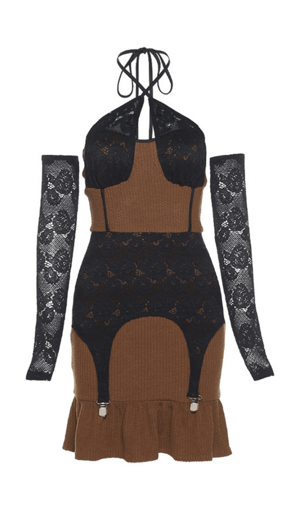 Ruffle halterneck dress styleofcb 