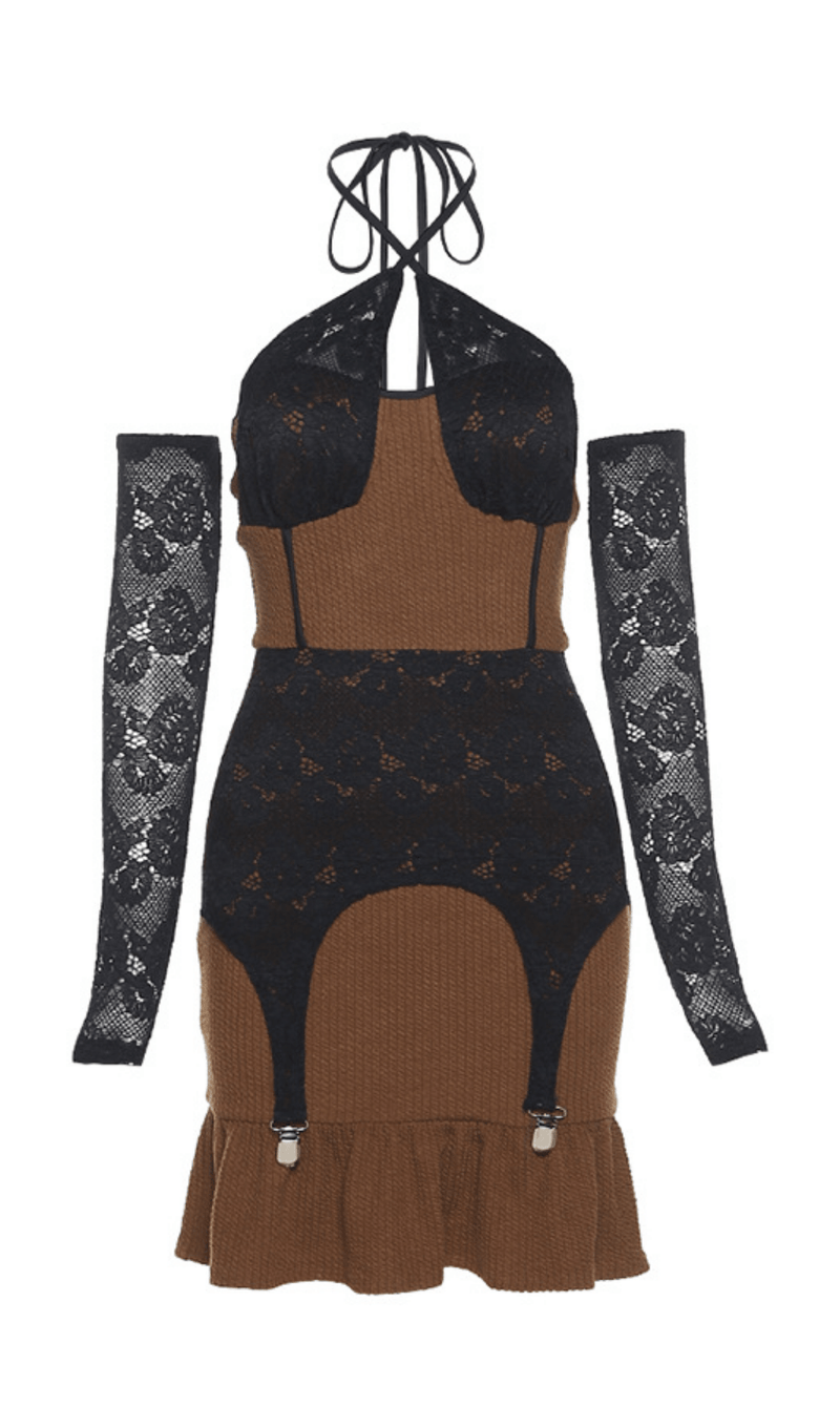 Ruffle halterneck dress styleofcb 