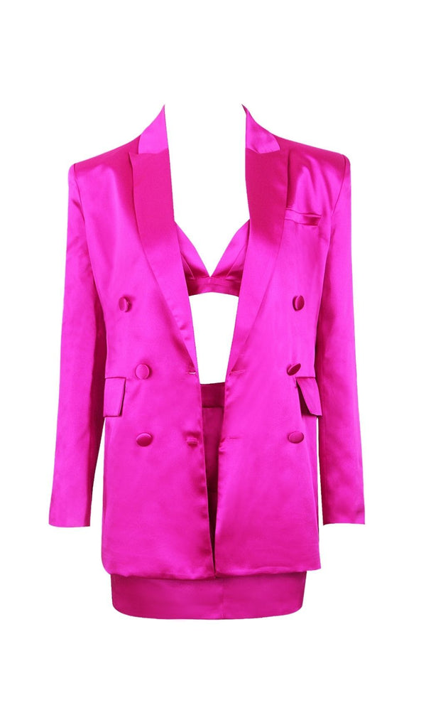 SATIN BLAZER SUIT IN PINK styleofcb XS 