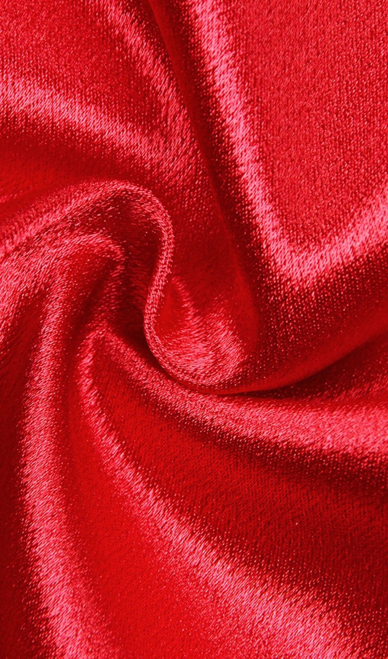 SATIN BOW BACK MINI DRESS IN WINE RED Dresses styleofcb 