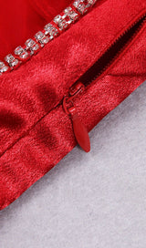 SATIN BOW BACK MINI DRESS IN WINE RED Dresses styleofcb 