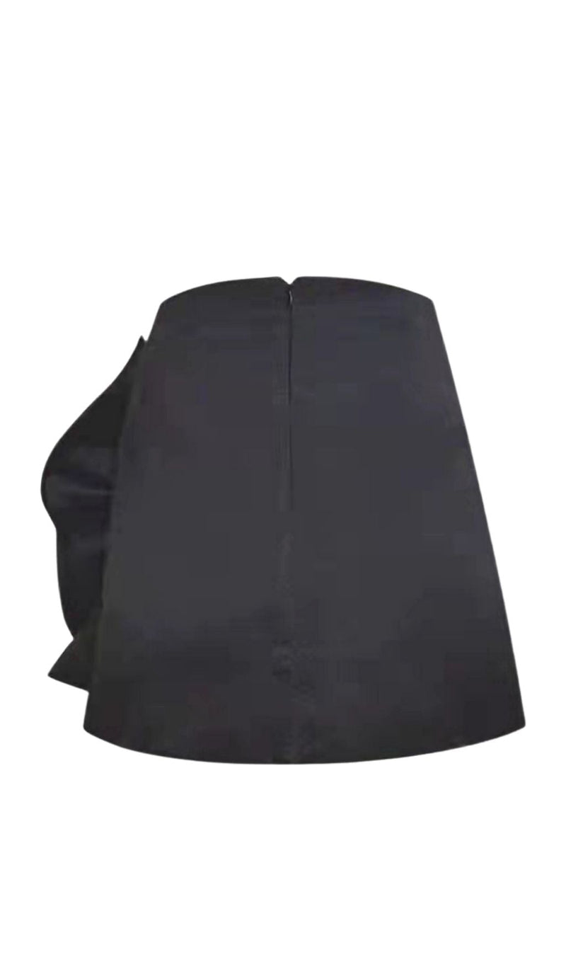 SATIN CRYSTAL BOW SKIRT IN BLUE Skirts styleofcb 