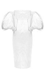 SATIN STRAPLESS MIDI DRESS IN WHITE Dresses styleofcb 