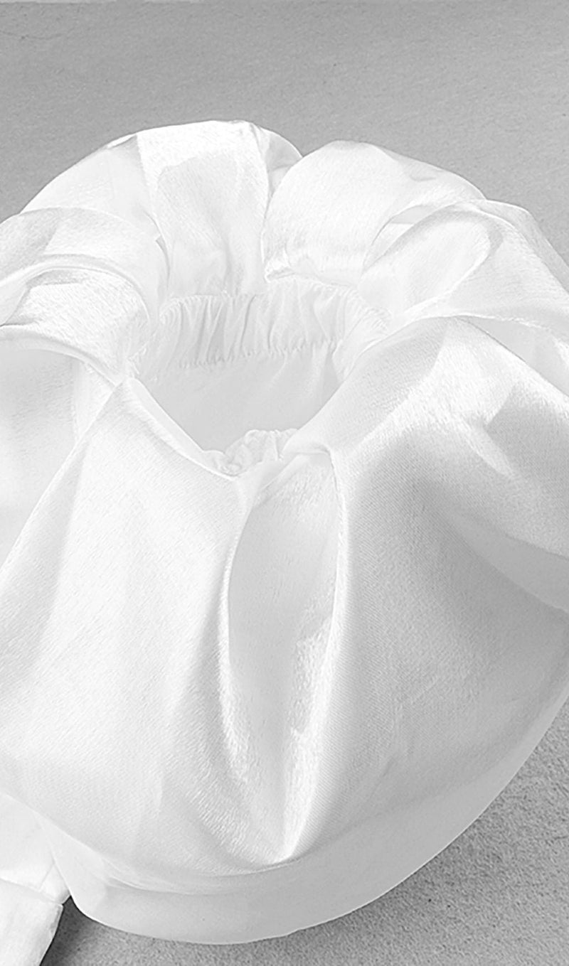 SATIN STRAPLESS MIDI DRESS IN WHITE Dresses styleofcb 