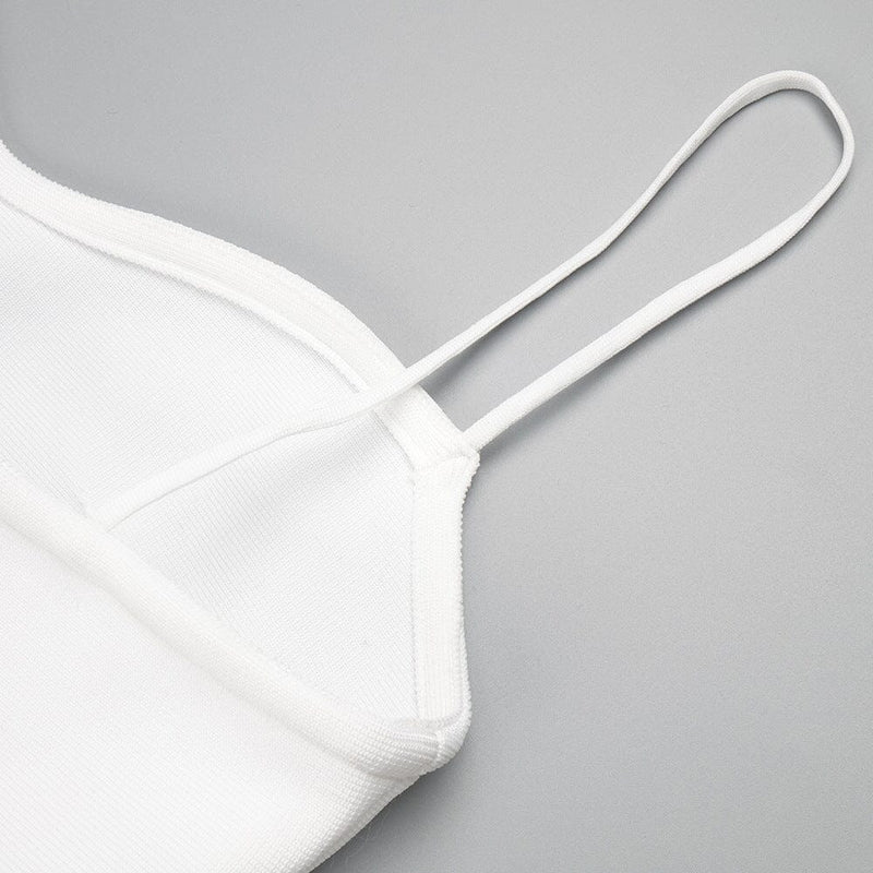 SCALLOPED MESH INSERT MAXI DRESS IN WHITE DRESS styleofcb 