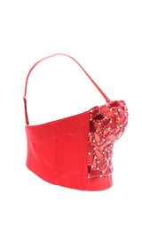 SILVER BEADED SEQUIN CORSET styleofcb 