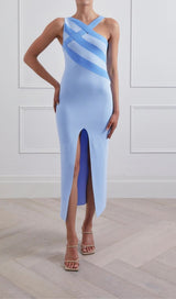 SLIT MINI DRESS IN BLUE Dresses styleofcb 