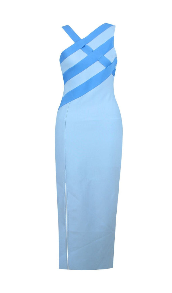 SLIT MINI DRESS IN BLUE Dresses styleofcb 