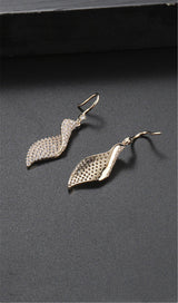 SPRIAL LONG ZIRCON EARRINGS